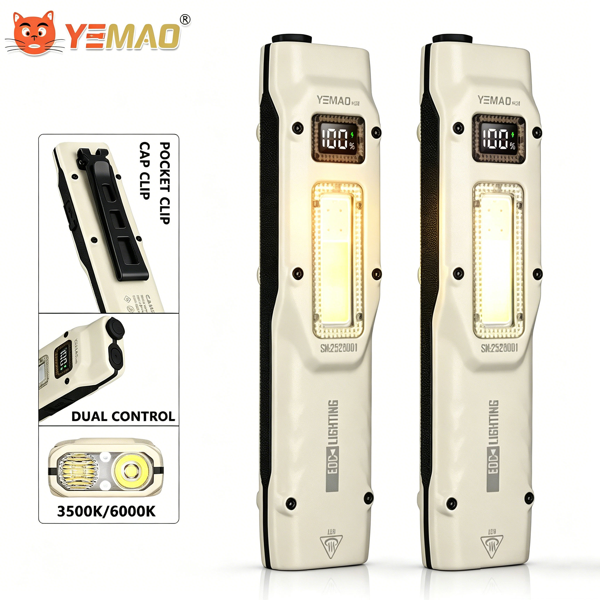 Lighting Fixture Outdoor - Portable 880LM YEMAO M28 Ultra-thin Tactical