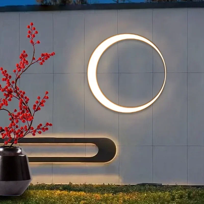 Xl Outdoor Lighting - Modern Outdoor Waterproof Moon Wall Lamp