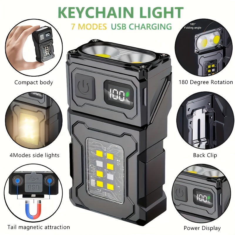 Lighting Fixture Outdoor - Mini Rechargeable LED Pocket Flashlight Portable