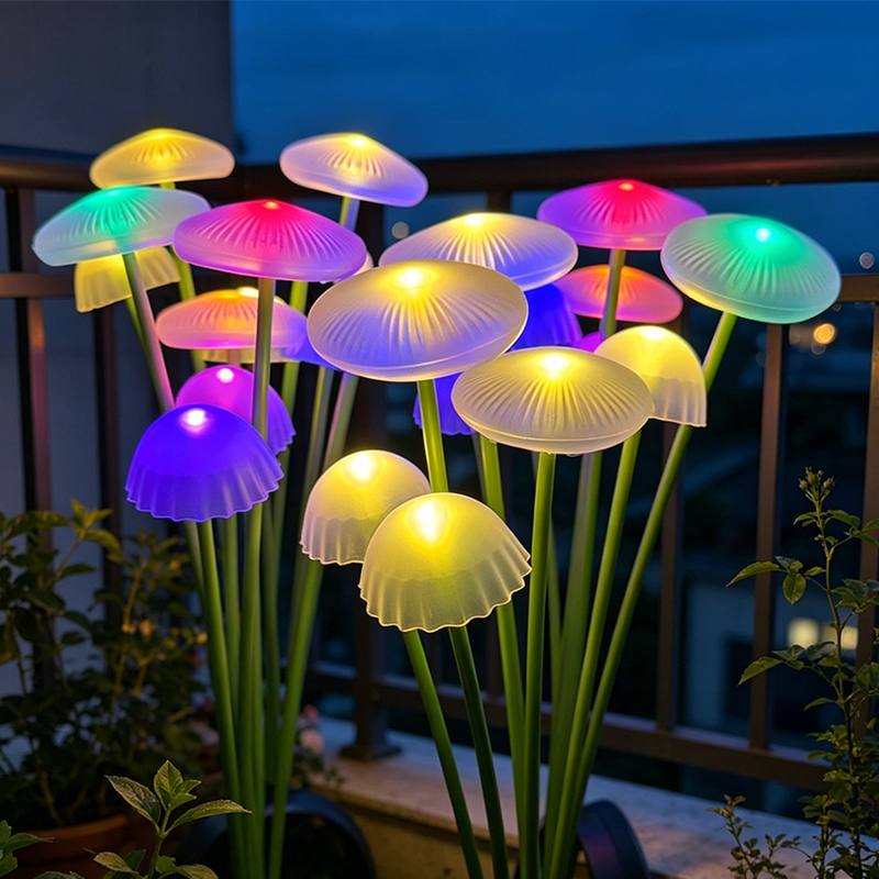 Outdoor Lighting Jellyfish - Solar Jellyfish Mushroom Lights LED Outdoor