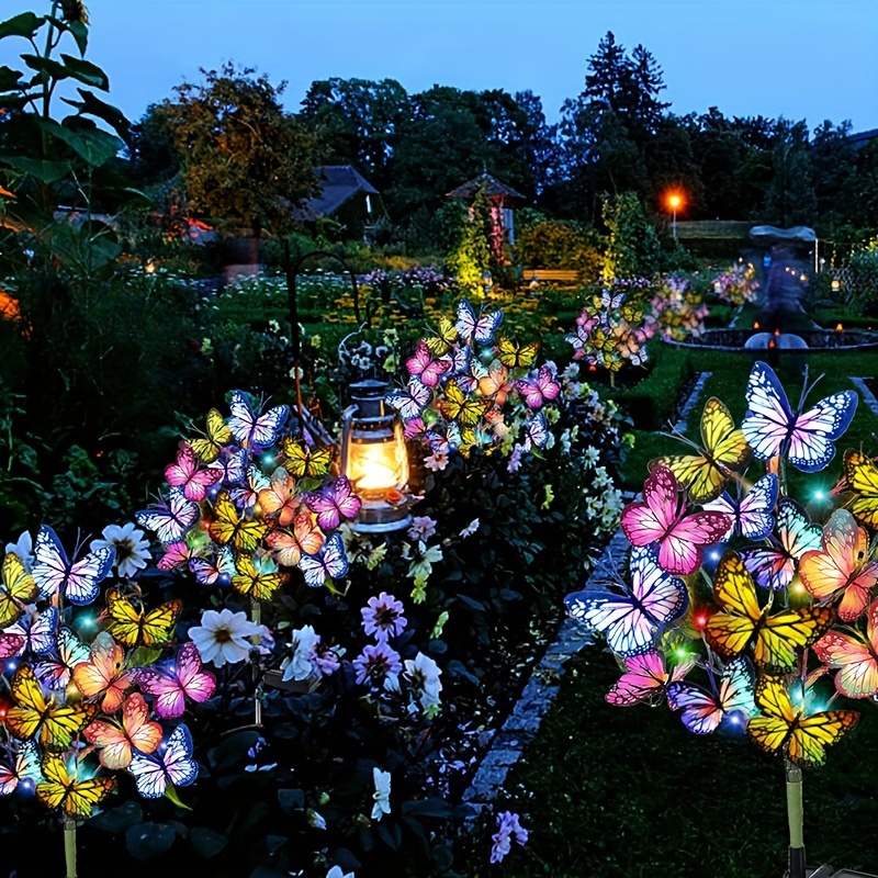 Outdoor Lighting Effects - Solar LED Butterfly Garden Lights Waterproof