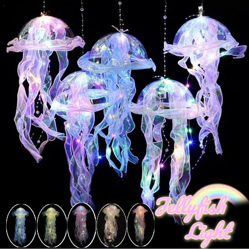 Outdoor Lighting Jellyfish - Gradient Jellyfish LED Night Light Handmade
