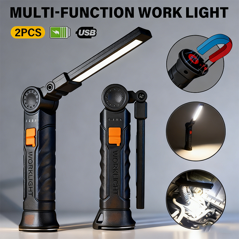 Lighting Fixture Outdoor - Portable COB LED Flashlight USB Rechargeable