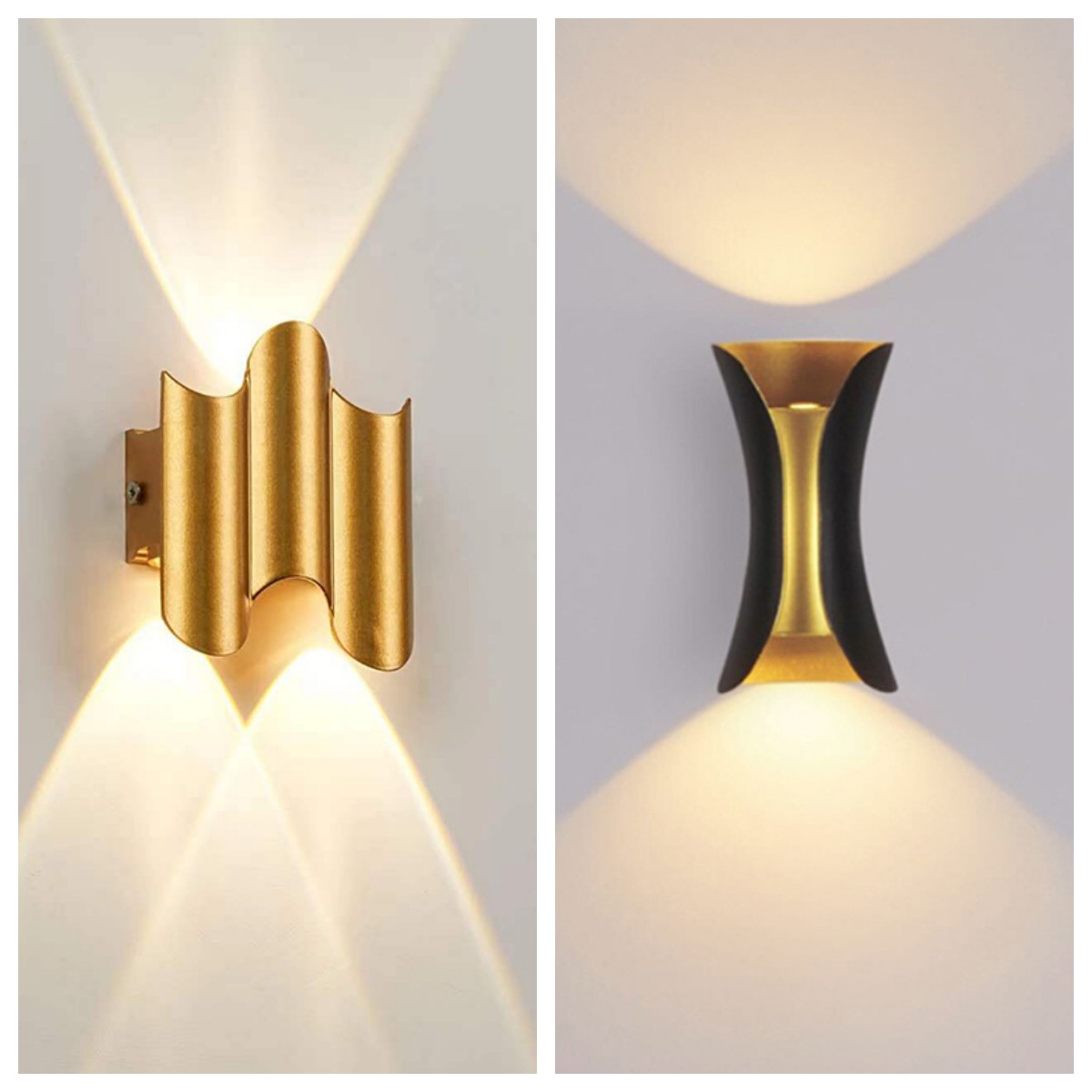 Xl Outdoor Lighting - Aluminum Golden Body LED Wall Light