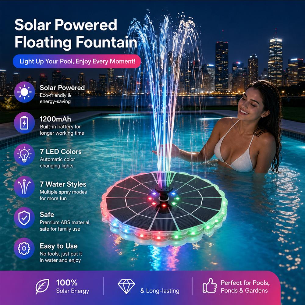 Bollard Light Garden - 3.5W Outdoor Solar Fountain Pump Kit