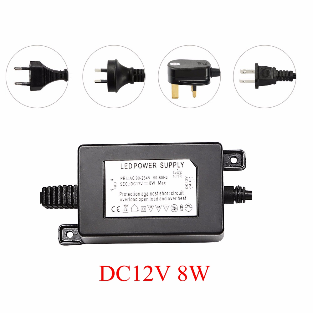 Outdoor Lighting Uk - IP67 Waterproof DC12V 8W Transformer Power