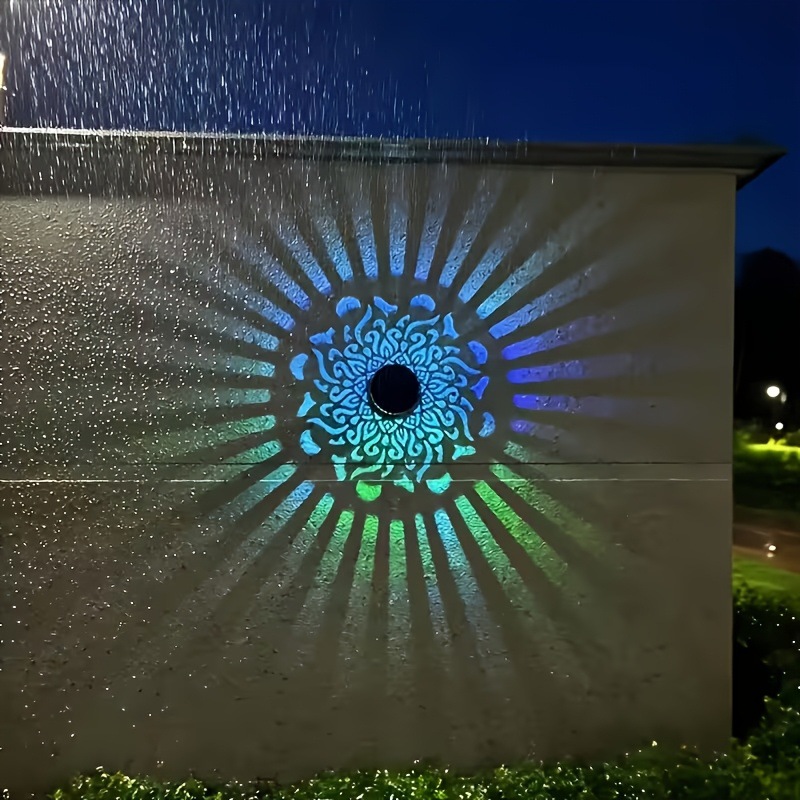 Outdoor Lighting Effects - Solar LED Wall Light Mandala Projection