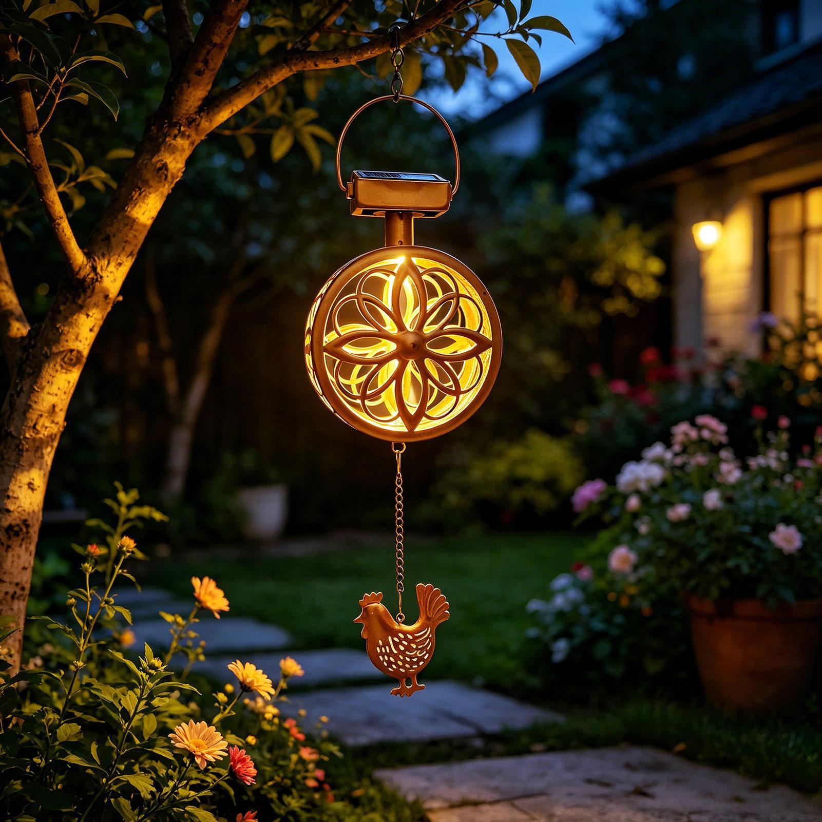 Solar Outdoor Hanging Pendant  - Outdoor Lighting Yellow ulasan dan harga