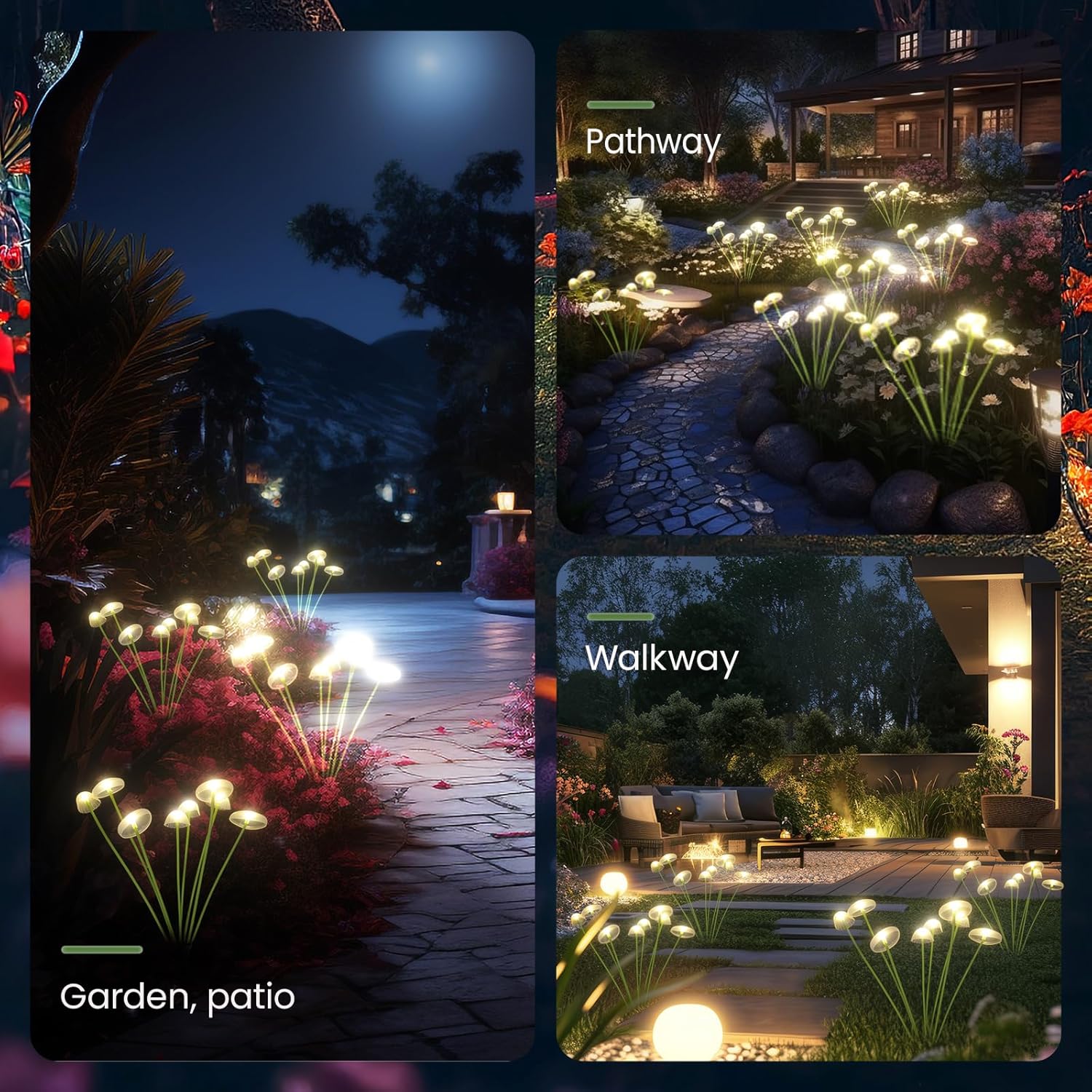 LED Solar Jellyfish Mushroom L - Outdoor Lighting Jellyfish ulasan dan harga
