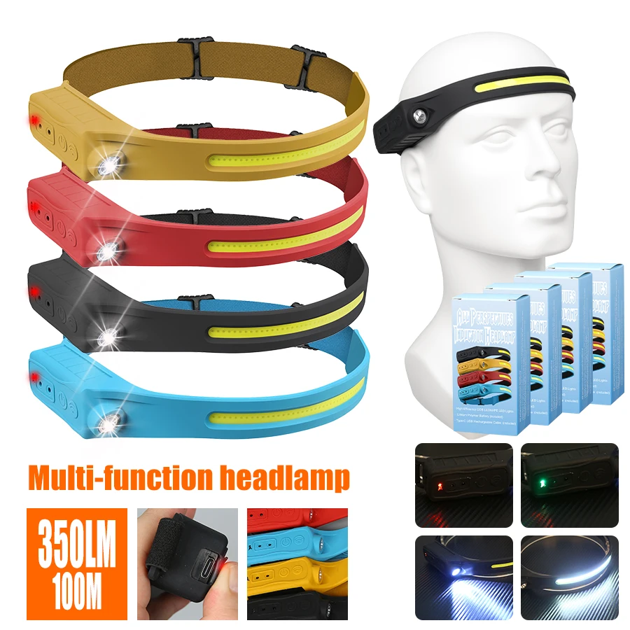 Rechargeable Headlamp 350 Lume - Motion Sensor Outdoor ulasan dan harga