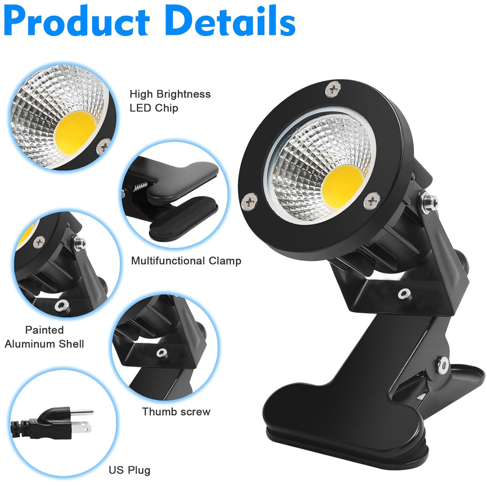 Clip On Spot Light Plug in Wat - Outdoor Lighting Uk ulasan dan harga