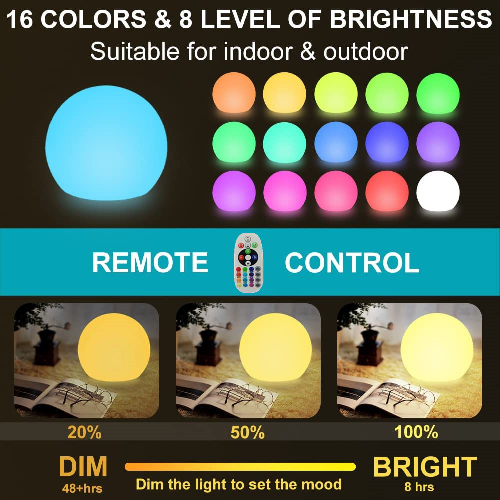 Rechargeable LED Glowing Ball  - Outdoor Lighting Effects ulasan dan harga
