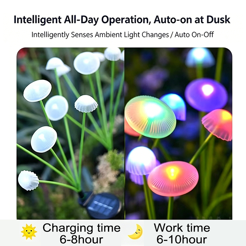 Solar Jellyfish Mushroom Light - Outdoor Lighting Jellyfish ulasan dan harga