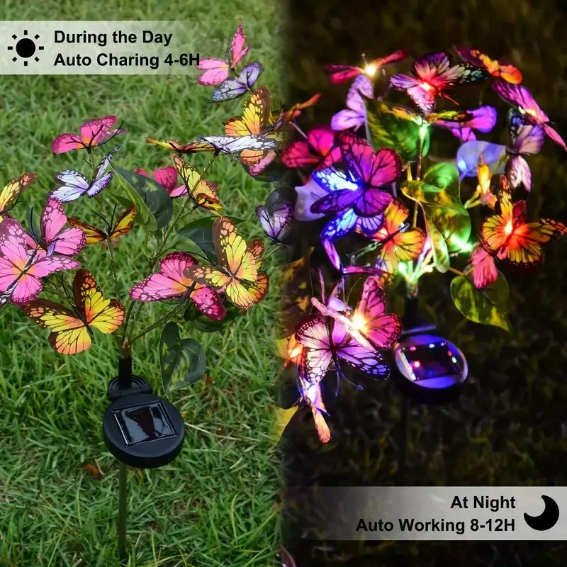 Solar LED Butterfly Garden Lig - Outdoor Lighting Effects ulasan dan harga