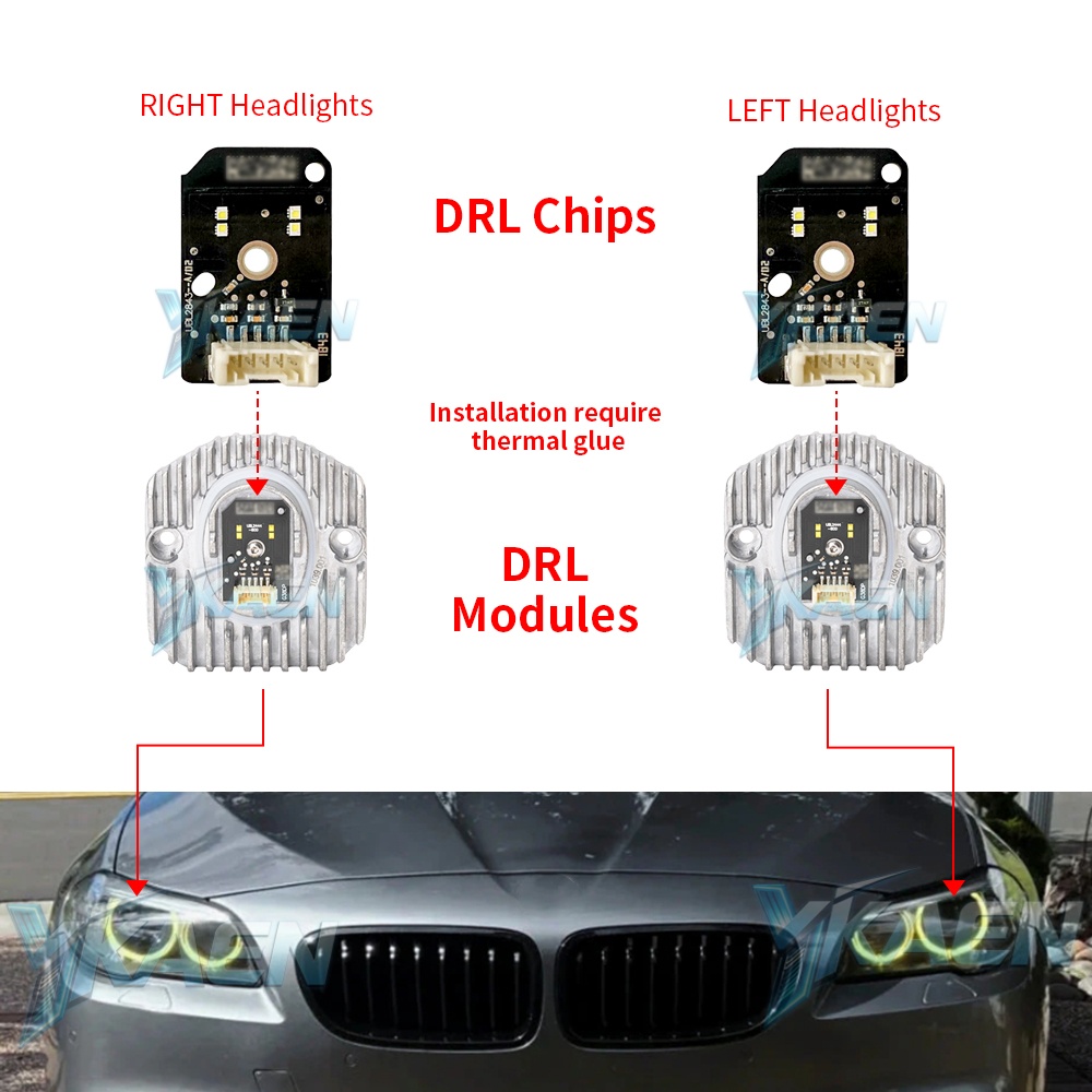 Yellow Angel Eyes DRL Boards F - Outdoor Lighting Yellow ulasan dan harga