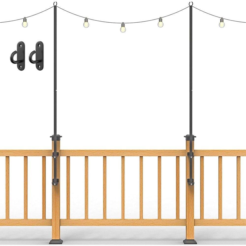 2 pack string light poles - st - Outdoor Lighting For Garden ulasan dan harga