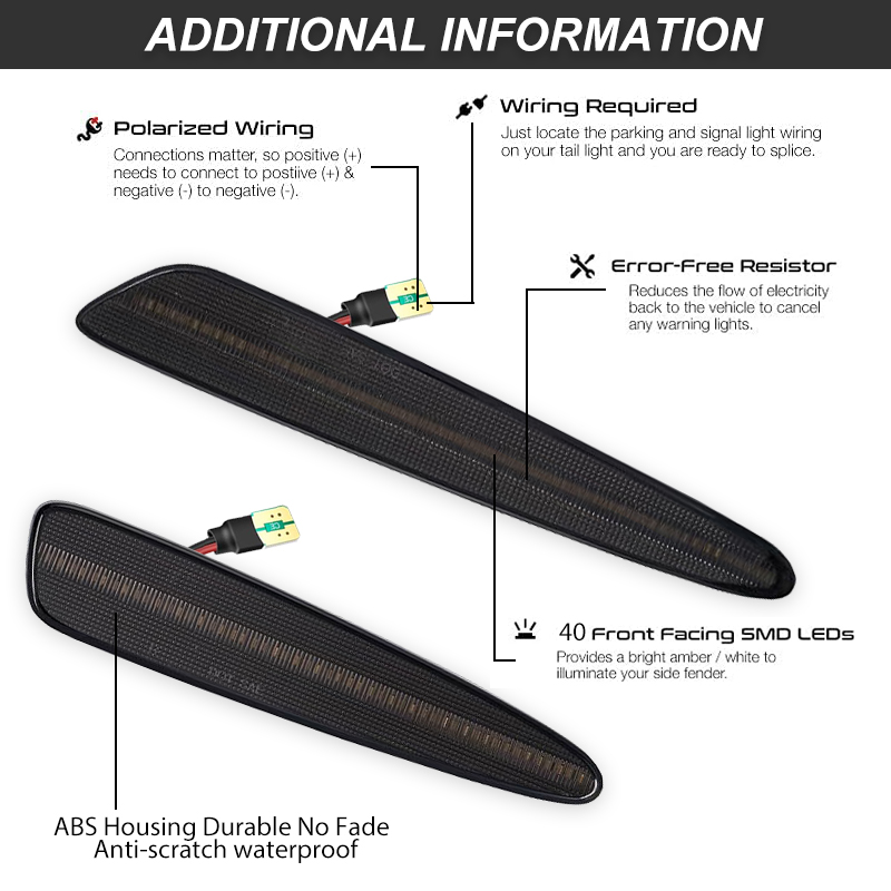 iJDM Front Rear Bumper LED Sid - Outdoor Lighting Yellow ulasan dan harga
