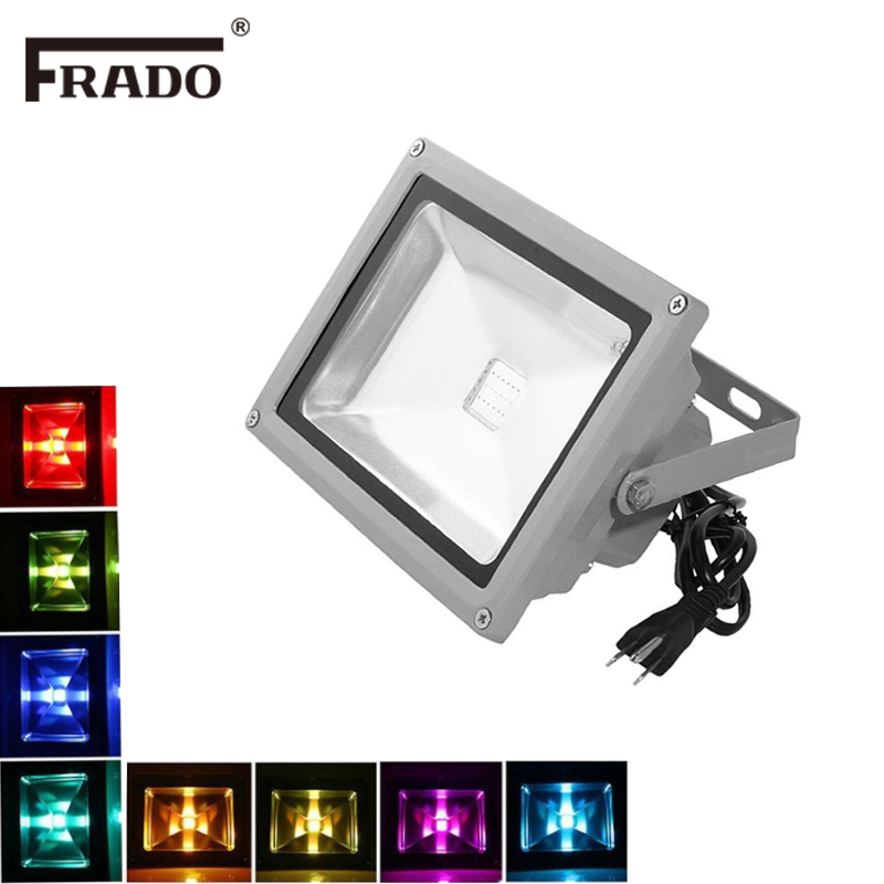 RGB LED Flood Lights 10W LED E - Outdoor Lighting Uk ulasan dan harga