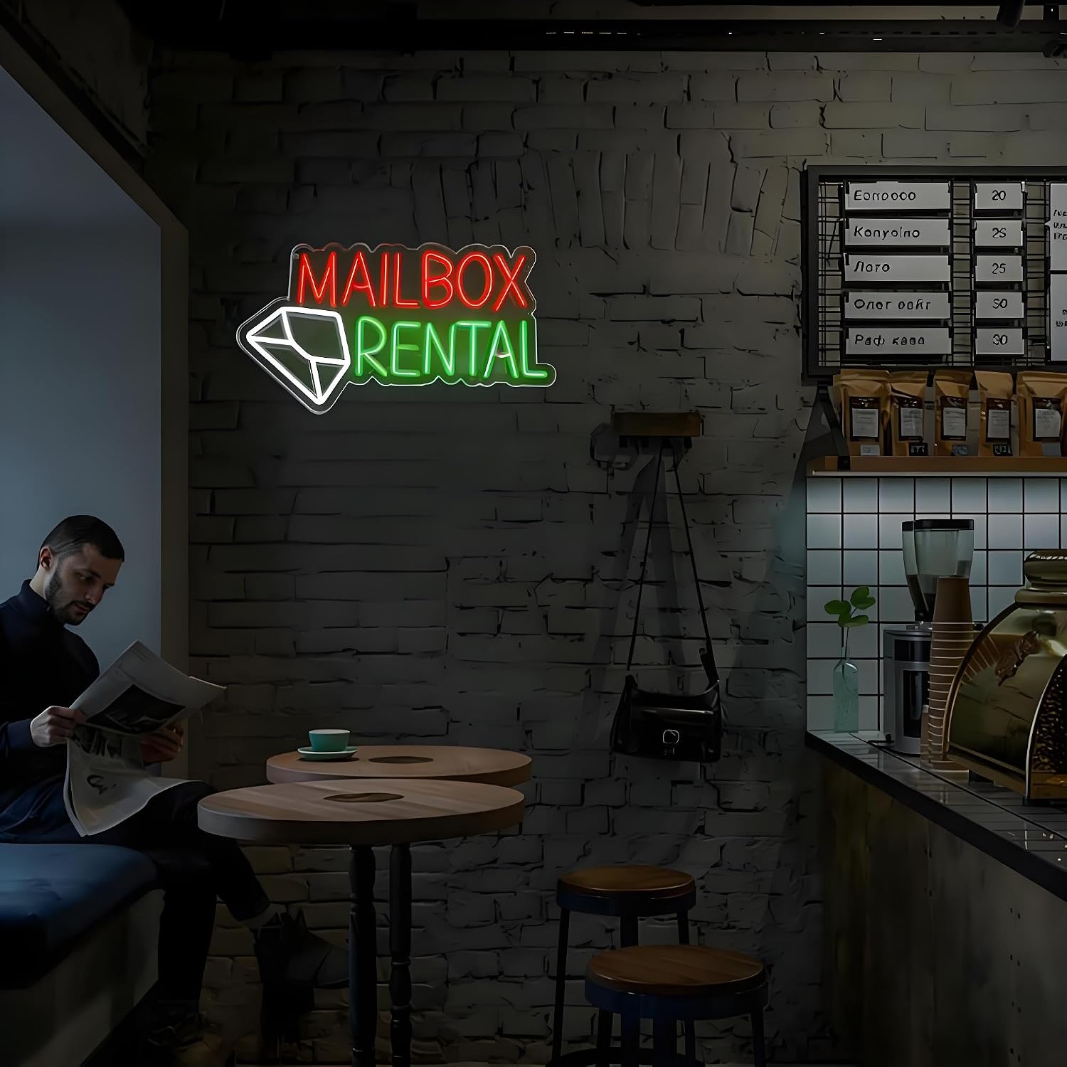 Mailbox Rental LED Neon Sign U - Outdoor Lighting Rental ulasan dan harga
