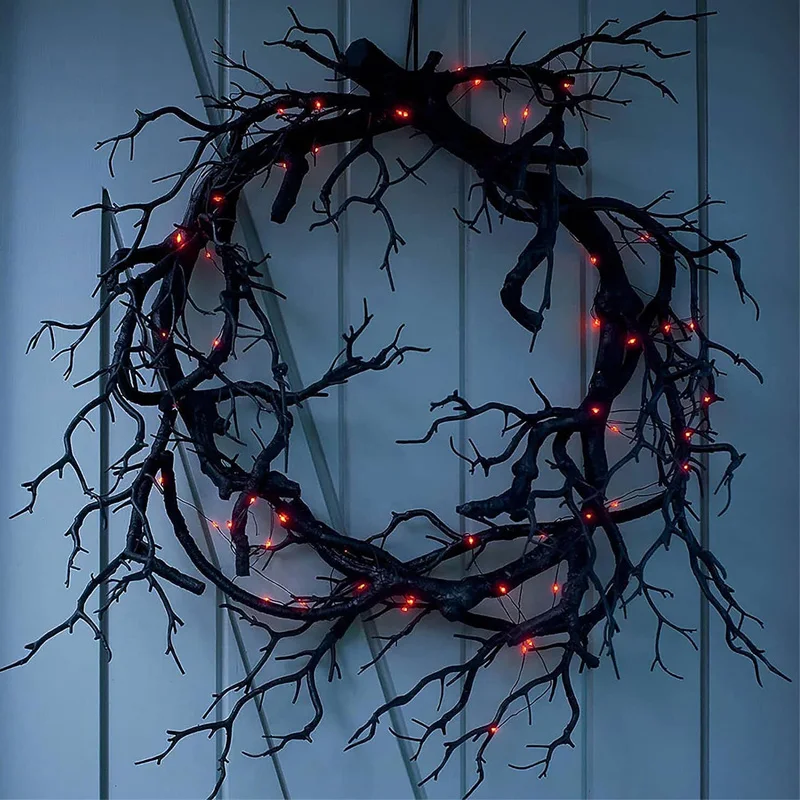 Halloween Decoration Wreath De - Outdoor Lighting Effects ulasan dan harga