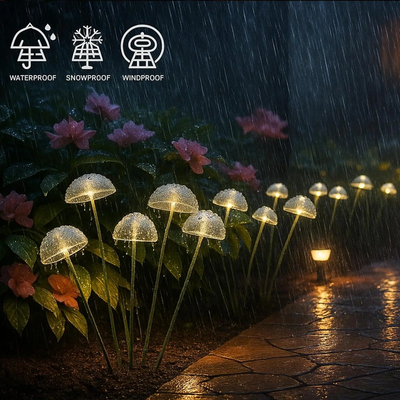 6LEDS Solar Mushroom Ambient L - Outdoor Lighting Jellyfish ulasan dan harga
