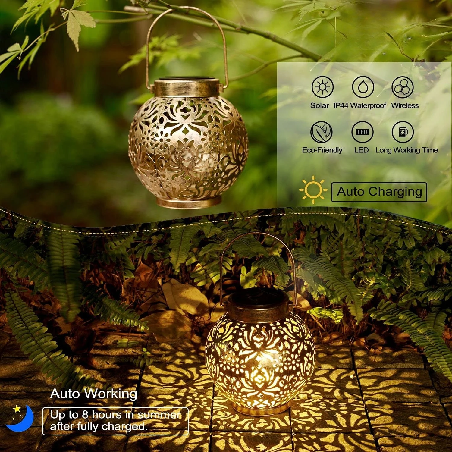 1-6PCS Moroccan Solar Lanterns - Outdoor Lighting Solar Panel ulasan dan harga