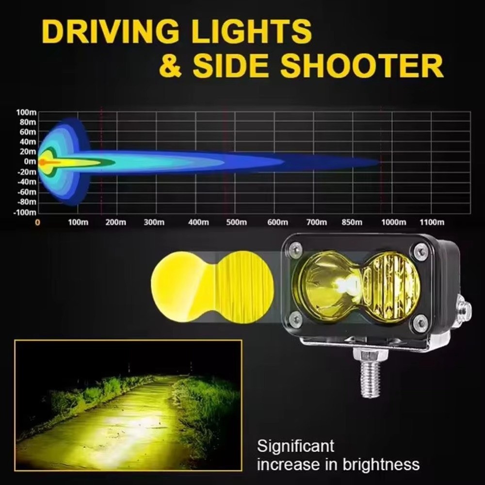 Superbright 3 Inch LED Pod Lig - Outdoor Lighting Yellow ulasan dan harga