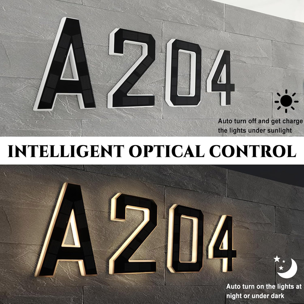 12cm Solar Outdoor House Numbe - Outdoor Lighting Solar Panel ulasan dan harga
