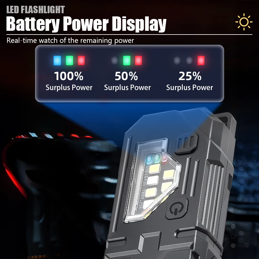 Mini Keychain EDC Flashlight - - Outdoor Lighting Setup ulasan dan harga