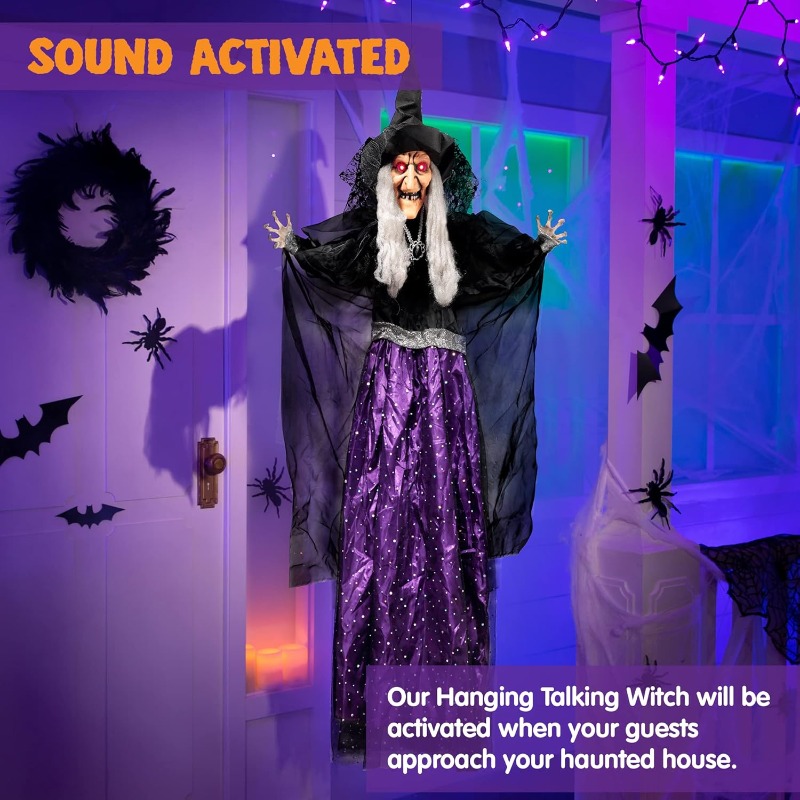 47'' Animated Witch Halloween  - Outdoor Lighting Effects ulasan dan harga
