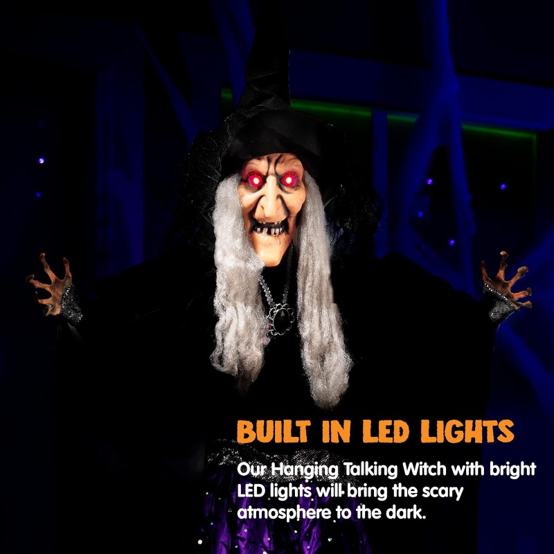 47'' Animated Witch Halloween  - Outdoor Lighting Effects ulasan dan harga
