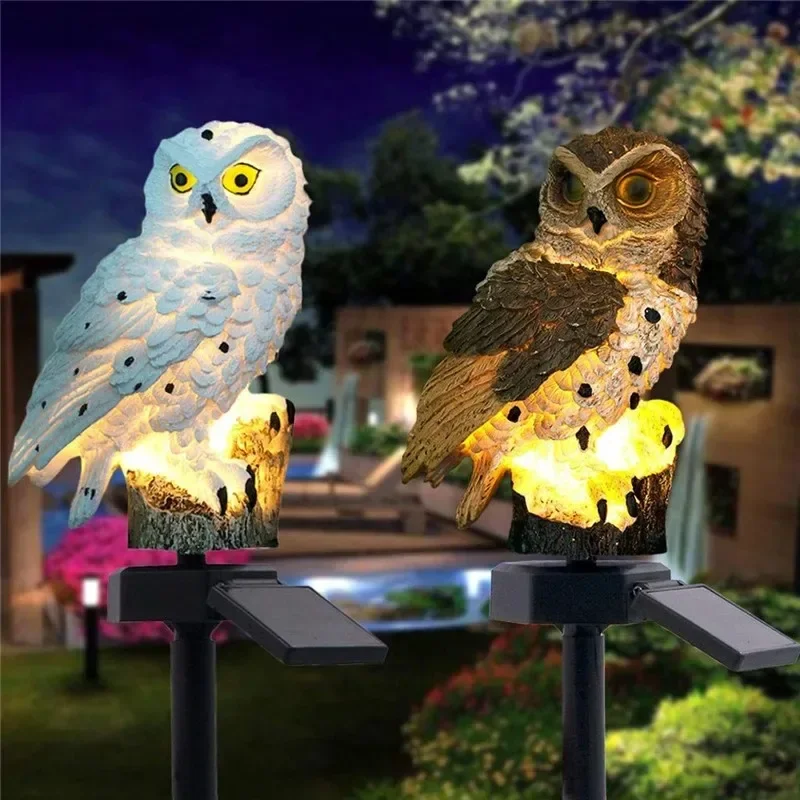 Solar Owl Statue Garden Light  - Outdoor Lighting Effects ulasan dan harga