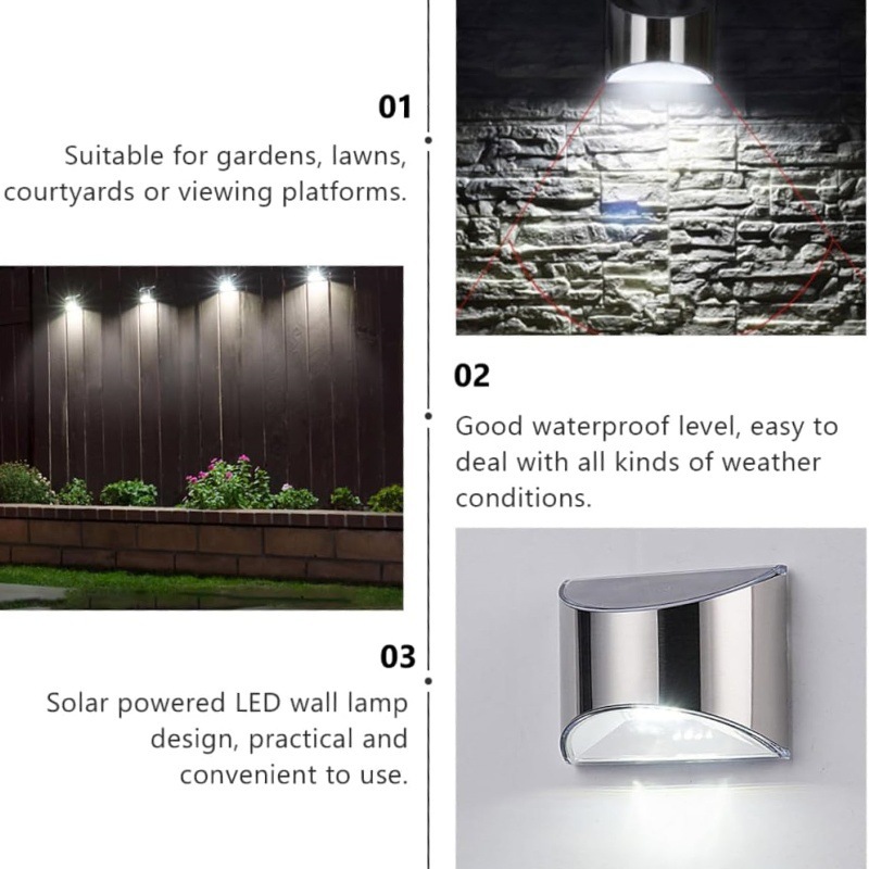 2Pcs Solar Garden Light Stainl - Xl Outdoor Lighting ulasan dan harga