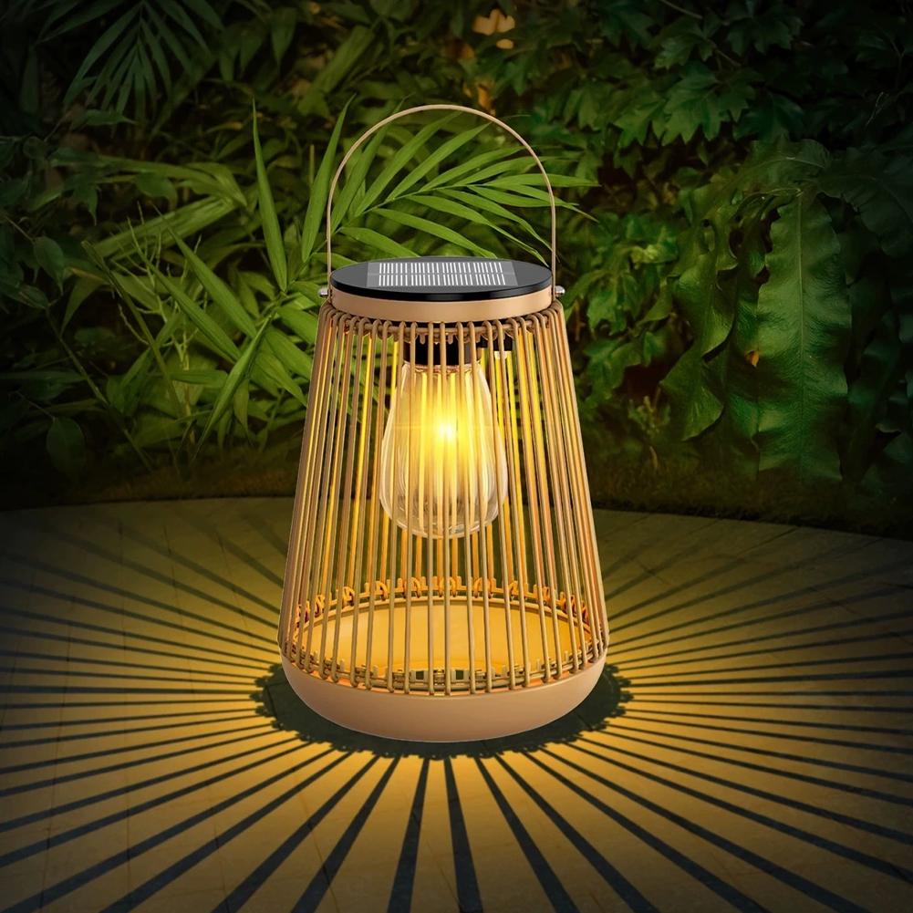 IP65 Waterproof Solar Rattan L - Outdoor Lighting For Garden ulasan dan harga
