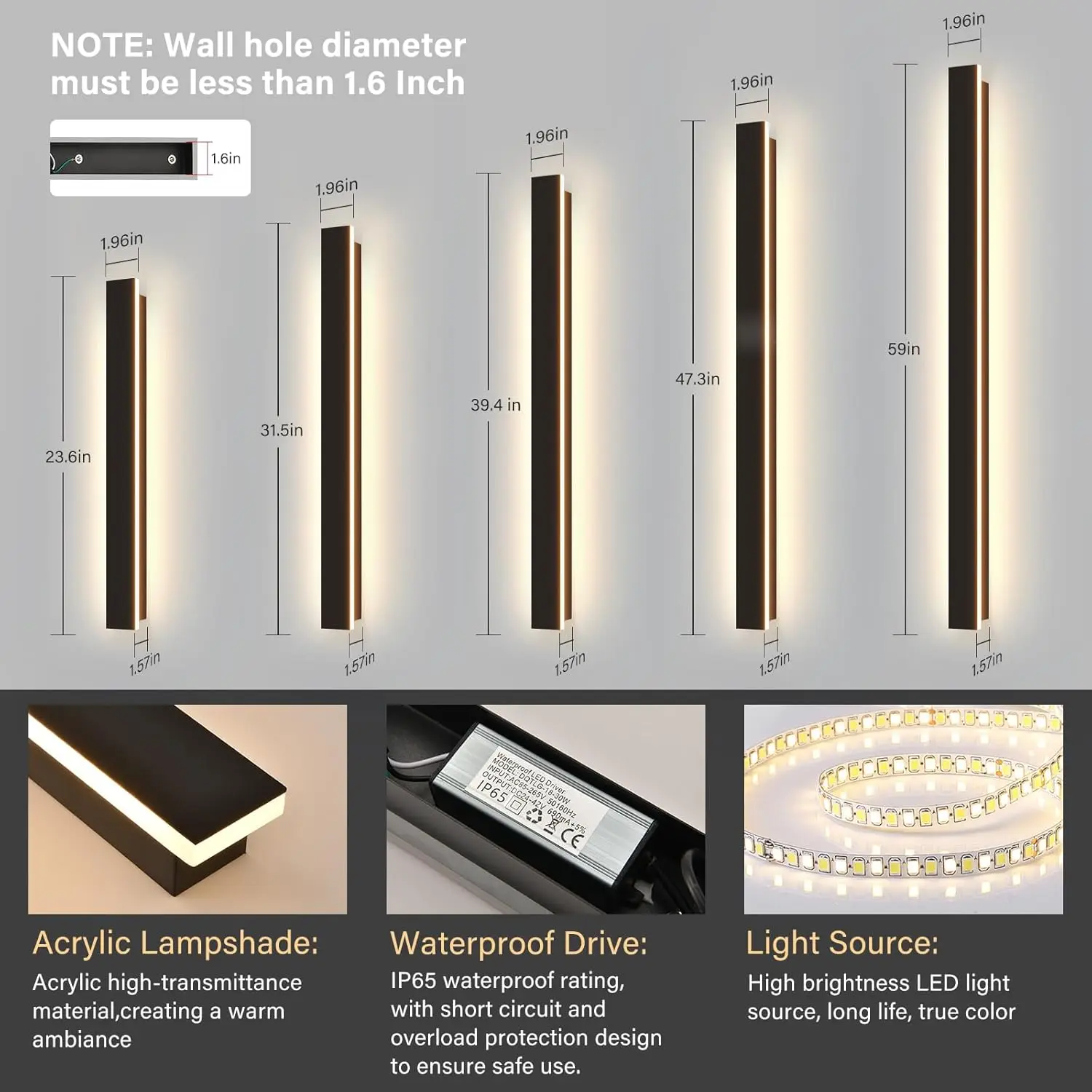 Linear Outdoor Wall IP65 Water - Xl Outdoor Lighting ulasan dan harga