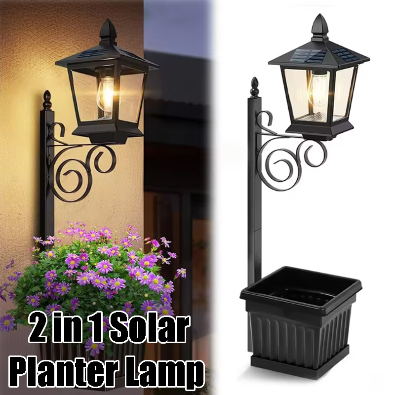 Solar Powered 2-in-1 Flower Po - Outdoor Lighting For Garden ulasan dan harga
