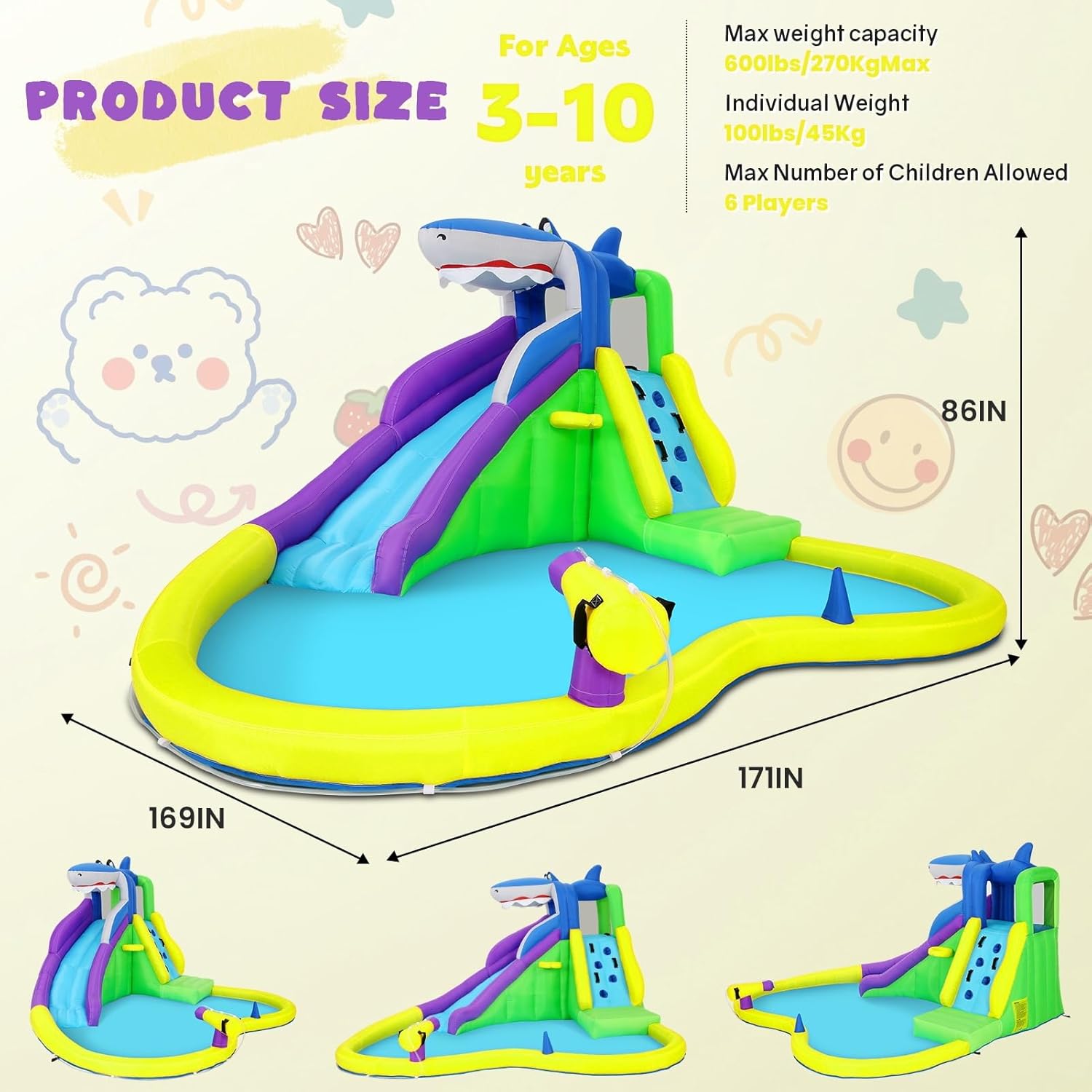 13x14FT Inflatable Bounce Hous - Outdoor Lighting Yellow ulasan dan harga