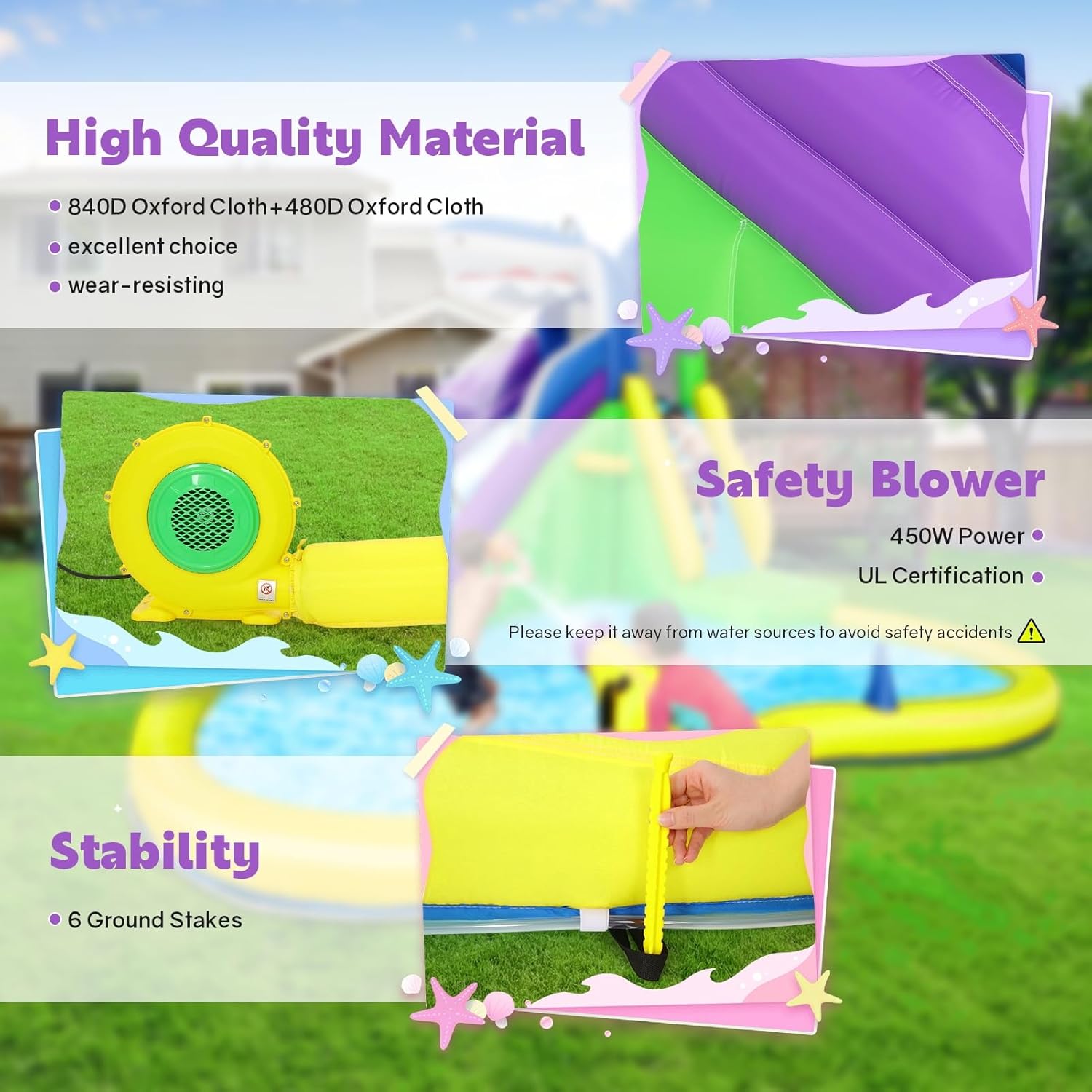 13x14FT Inflatable Bounce Hous - Outdoor Lighting Yellow ulasan dan harga