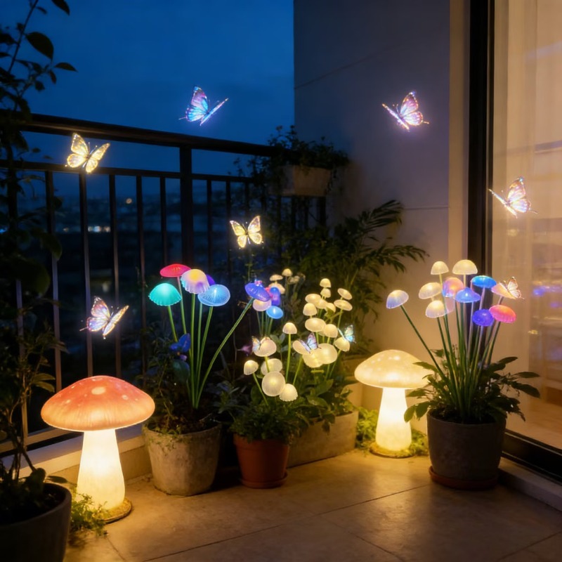 Solar Jellyfish Mushroom Light - Outdoor Lighting Jellyfish ulasan dan harga