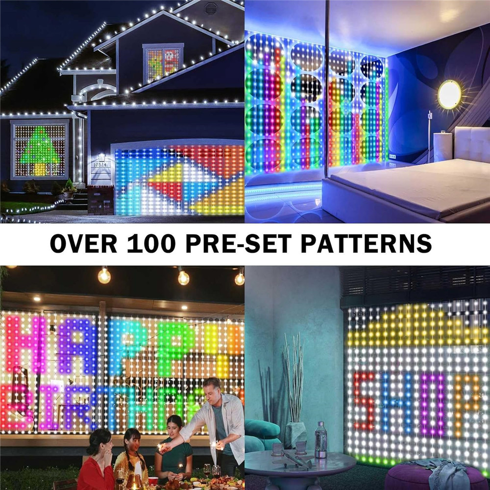 1/2PCS 400LED Curtain Lights L - Outdoor Lighting Remote Control ulasan dan harga