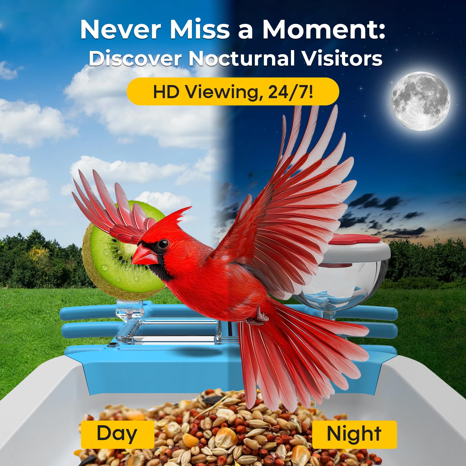 Smart Bird Feeder Camera 2K Li - Motion Sensor Outdoor ulasan dan harga