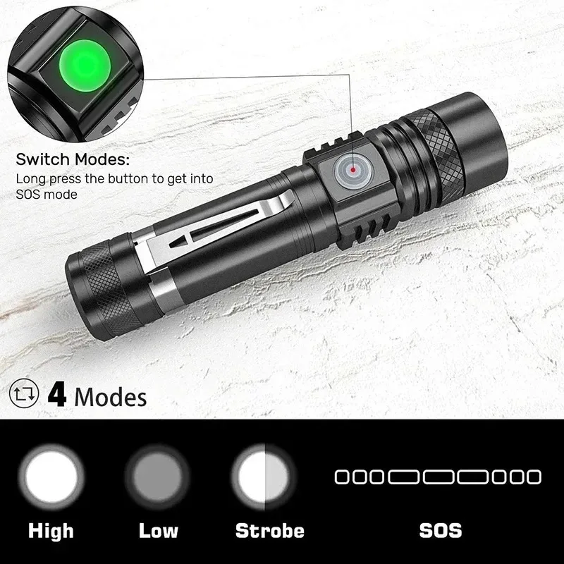 T6 LED Rechargeable Flashlight - Outdoor Lighting Setup ulasan dan harga