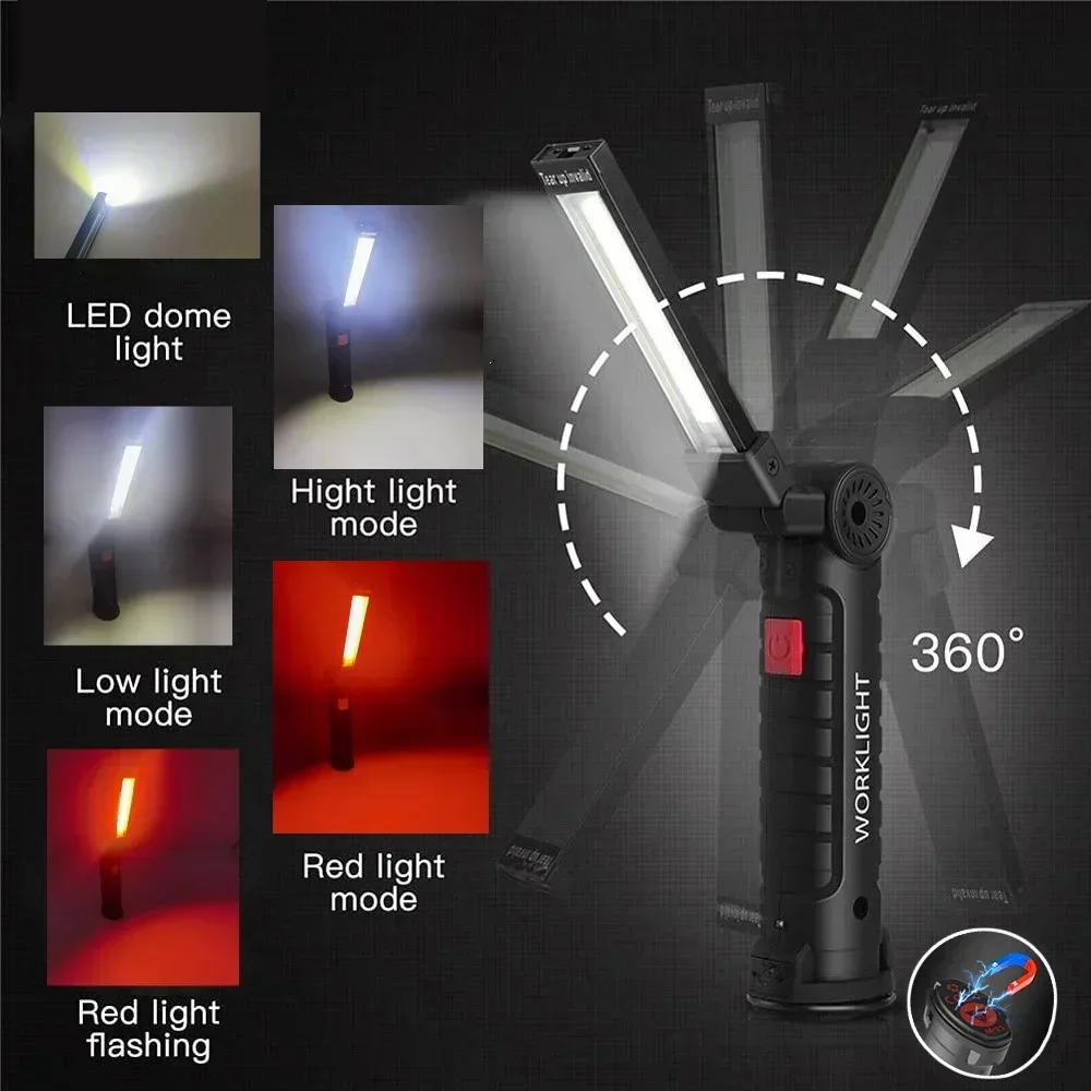 LED COB Flashlight USB Recharg - Lighting Fixture Outdoor ulasan dan harga