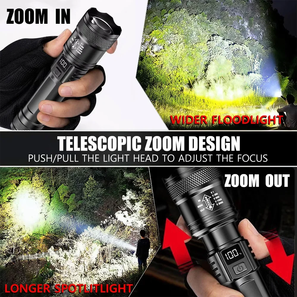 Rechargeable LED Flashlight Zo - Outdoor Lighting Setup ulasan dan harga