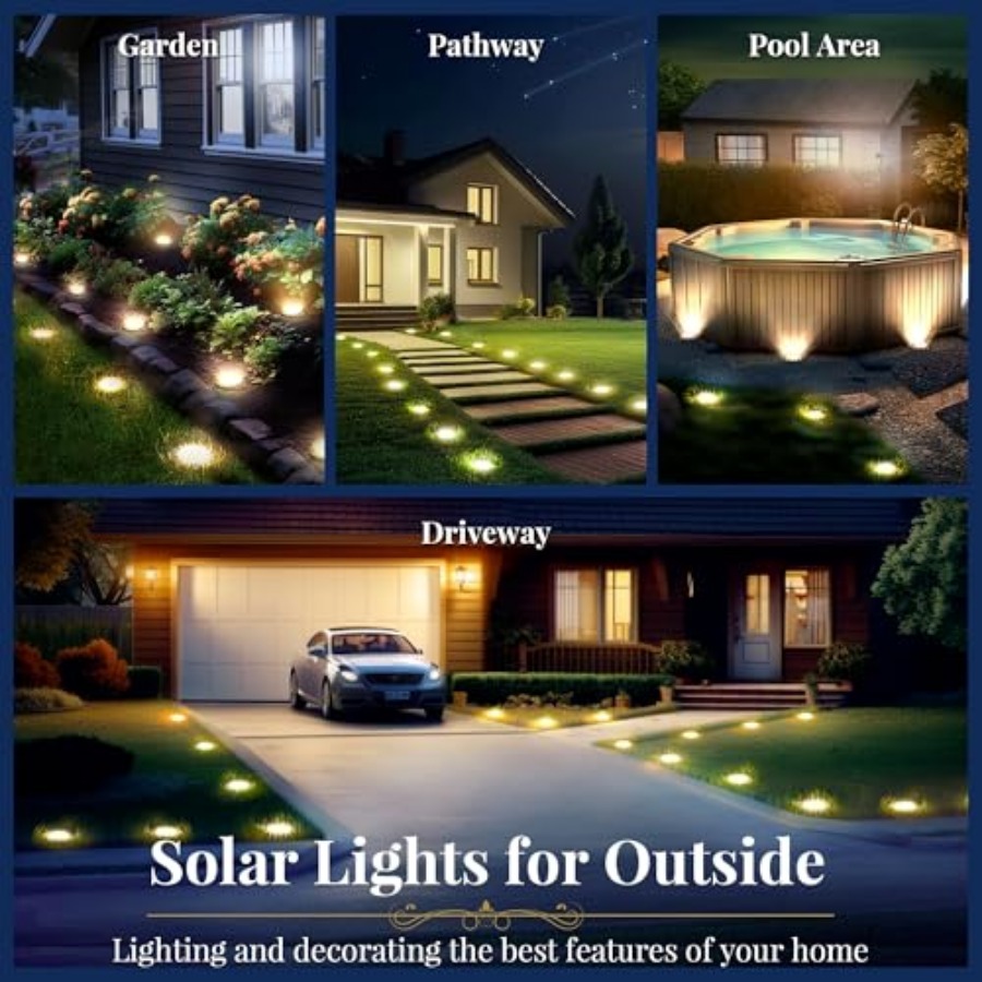 Solar Ground Lights Solar Ligh - Outdoor Lighting For Garden ulasan dan harga