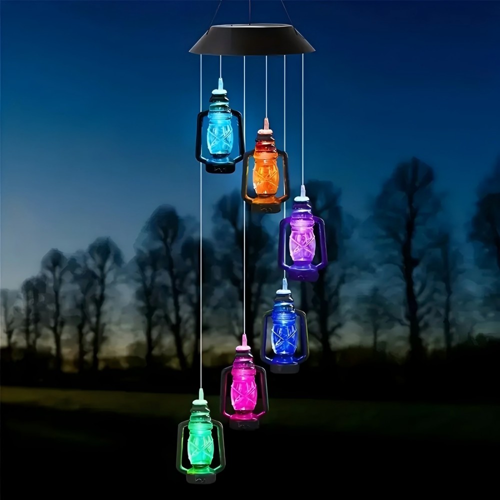 1PC 6LED Solar Wind Chime Ligh - Bollard Light Garden ulasan dan harga