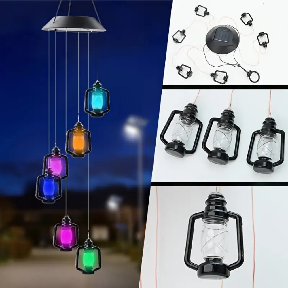 1PC 6LED Solar Wind Chime Ligh - Bollard Light Garden ulasan dan harga