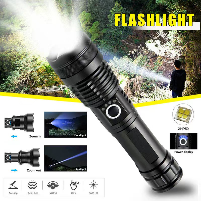 High Power XHP70 Led Flashligh - Outdoor Lighting Setup ulasan dan harga