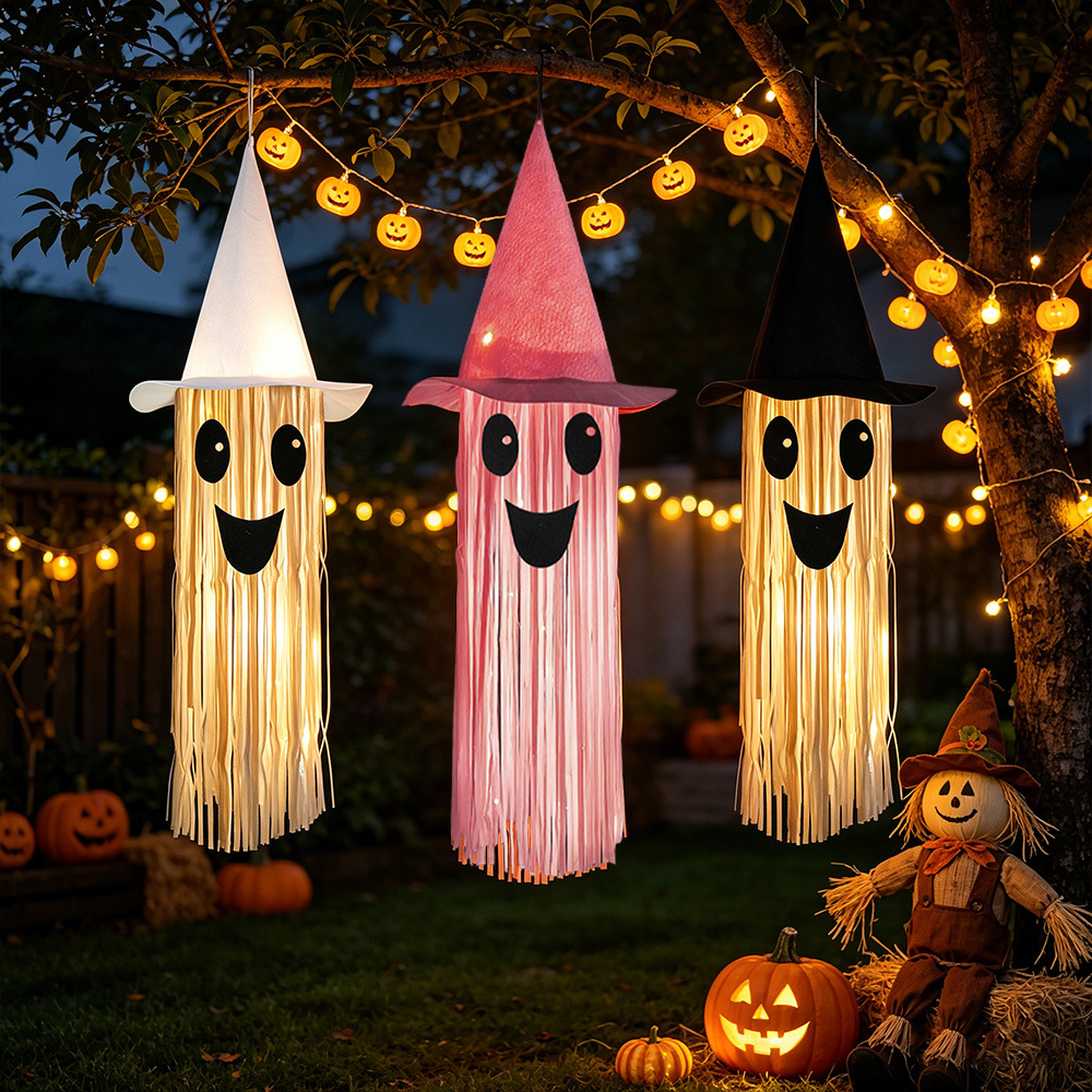 Halloween Glowing Witch Hat Gh - Outdoor Lighting Halloween ulasan dan harga