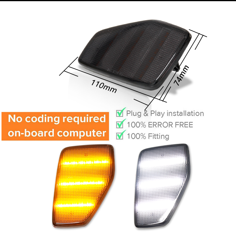 iJDM Car Amber Triple-Row LED  - Outdoor Lighting Yellow ulasan dan harga